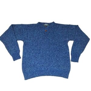 Vintage windborne sweater,Medium Large XL,one size,wool nylon,blue,seattle